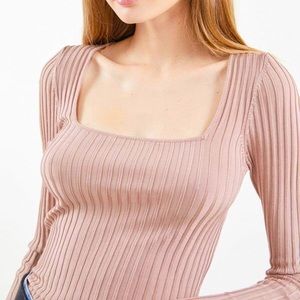 **SOLD** UO Square Neck Ribbed Sweater